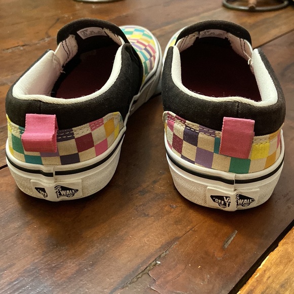 Vans Checkered Womens Well Loved Slip On Shoes -As Is -Lots of wear Left! Size 5 - Picture 5 of 7